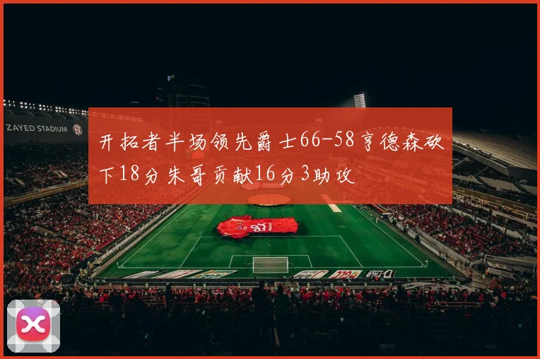 开拓者半场领先爵士66-58亨德森砍下18分朱哥贡献16分3助攻